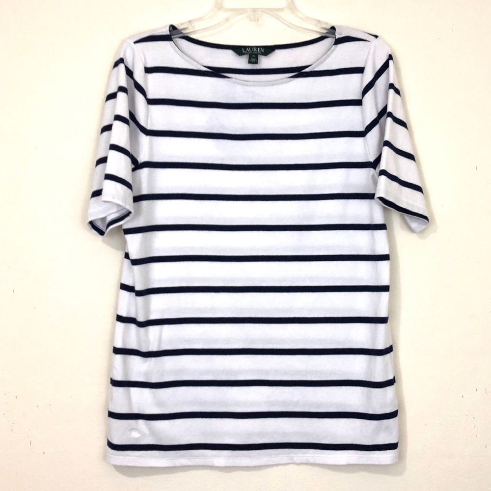 Ralph Lauren Nautical Striped 1/3 Sleeved Tee